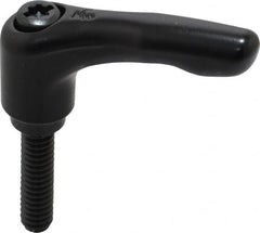 KIPP - 1/4-20, 0.55" Hub Diam, Zinc Die Cast (Steel Components) Threaded Stud Adjustable Clamping Lever - 0.98" Stud Length, 1.85" OAL, 1.22" High - Exact Tooling