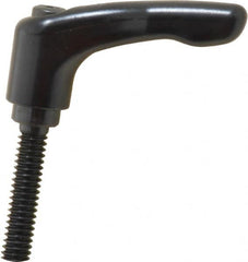 KIPP - 1/4-20, 0.55" Hub Diam, Zinc Die Cast (Steel Components) Threaded Stud Adjustable Clamping Lever - 1.18" Stud Length, 1.85" OAL, 1.22" High - Exact Tooling