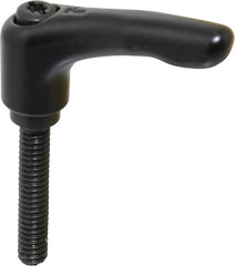 KIPP - 1/4-20, 0.55" Hub Diam, Zinc Die Cast (Steel Components) Threaded Stud Adjustable Clamping Lever - 1.38" Stud Length, 1.85" OAL, 1.22" High - Exact Tooling