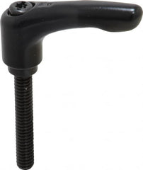 KIPP - 1/4-20, 0.55" Hub Diam, Zinc Die Cast (Steel Components) Threaded Stud Adjustable Clamping Lever - 1.57" Stud Length, 1.85" OAL, 1.22" High - Exact Tooling