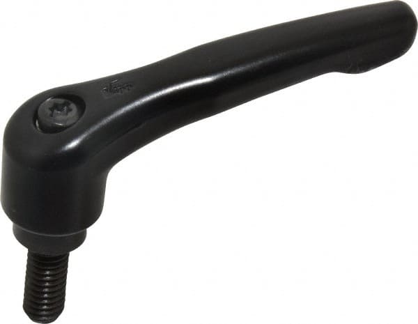 KIPP - 5/16-18, 0.73" Hub Diam, Zinc Die Cast (Steel Components) Threaded Stud Adjustable Clamping Lever - 0.79" Stud Length, 2.93" OAL, 1.67" High - Exact Tooling