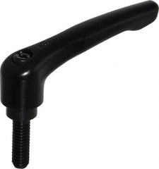 KIPP - 5/16-18, 0.73" Hub Diam, Zinc Die Cast (Steel Components) Threaded Stud Adjustable Clamping Lever - 0.98" Stud Length, 2.93" OAL, 1.67" High - Exact Tooling