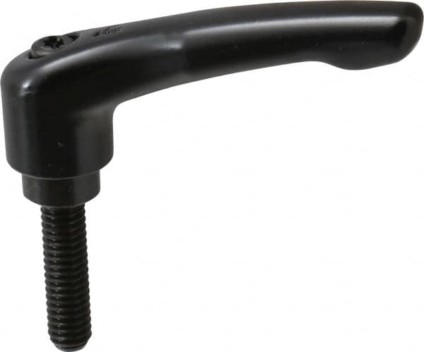 KIPP - 5/16-18, 0.73" Hub Diam, Zinc Die Cast (Steel Components) Threaded Stud Adjustable Clamping Lever - 1.18" Stud Length, 2.93" OAL, 1.67" High - Exact Tooling