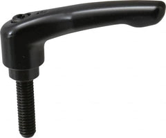 KIPP - 5/16-18, 0.73" Hub Diam, Zinc Die Cast (Steel Components) Threaded Stud Adjustable Clamping Lever - 1.18" Stud Length, 2.93" OAL, 1.67" High - Exact Tooling
