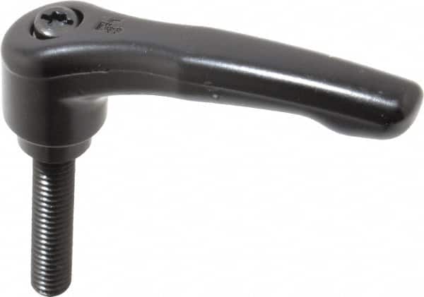 KIPP - 5/16-18, 0.73" Hub Diam, Zinc Die Cast (Steel Components) Threaded Stud Adjustable Clamping Lever - 1.57" Stud Length, 2.93" OAL, 1.67" High - Exact Tooling