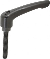KIPP - 5/16-18, 0.73" Hub Diam, Zinc Die Cast (Steel Components) Threaded Stud Adjustable Clamping Lever - 1.77" Stud Length, 2.93" OAL, 1.67" High - Exact Tooling