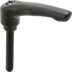 KIPP - 5/16-18, 0.73" Hub Diam, Zinc Die Cast (Steel Components) Threaded Stud Adjustable Clamping Lever - 1.97" Stud Length, 2.93" OAL, 1.67" High - Exact Tooling