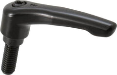 KIPP - 3/8-16, 0.73" Hub Diam, Zinc Die Cast (Steel Components) Threaded Stud Adjustable Clamping Lever - 0.98" Stud Length, 2.93" OAL, 1.67" High - Exact Tooling