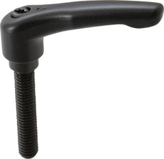 KIPP - 3/8-16, 0.73" Hub Diam, Zinc Die Cast (Steel Components) Threaded Stud Adjustable Clamping Lever - 1.97" Stud Length, 2.93" OAL, 1.67" High - Exact Tooling