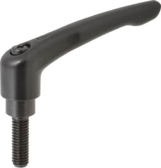 KIPP - 3/8-16, 0.83" Hub Diam, Zinc Die Cast (Steel Components) Threaded Stud Adjustable Clamping Lever - 1.18" Stud Length, 3.58" OAL, 2.15" High - Exact Tooling