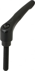KIPP - 3/8-16, 0.83" Hub Diam, Zinc Die Cast (Steel Components) Threaded Stud Adjustable Clamping Lever - 1.97" Stud Length, 3.58" OAL, 2.15" High - Exact Tooling