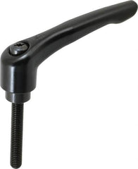 KIPP - 3/8-16, 1.06" Hub Diam, Zinc Die Cast (Steel Components) Threaded Stud Adjustable Clamping Lever - 2.36" Stud Length, 4.29" OAL, 2.48" High - Exact Tooling