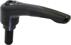 KIPP - 1/2-13, 1.06" Hub Diam, Zinc Die Cast (Steel Components) Threaded Stud Adjustable Clamping Lever - 1.18" Stud Length, 4.29" OAL, 2.48" High - Exact Tooling