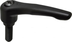 KIPP - 1/2-13, 1.06" Hub Diam, Zinc Die Cast (Steel Components) Threaded Stud Adjustable Clamping Lever - 1.57" Stud Length, 4.29" OAL, 2.48" High - Exact Tooling