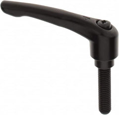 KIPP - 1/2-13, 1.06" Hub Diam, Zinc Die Cast (Steel Components) Threaded Stud Adjustable Clamping Lever - 1.97" Stud Length, 4.29" OAL, 2.48" High - Exact Tooling