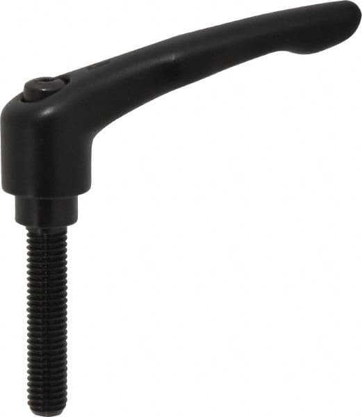 KIPP - 1/2-13, 1.06" Hub Diam, Zinc Die Cast (Steel Components) Threaded Stud Adjustable Clamping Lever - 2.36" Stud Length, 4.29" OAL, 2.48" High - Exact Tooling