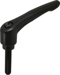 KIPP - 1/2-13, 1.22" Hub Diam, Zinc Die Cast (Steel Components) Threaded Stud Adjustable Clamping Lever - 2.36" Stud Length, 4.96" OAL, 2.87" High - Exact Tooling