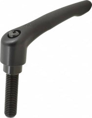 KIPP - 5/8-11, 1.22" Hub Diam, Zinc Die Cast (Steel Components) Threaded Stud Adjustable Clamping Lever - 2.36" Stud Length, 4.96" OAL, 2.87" High - Exact Tooling