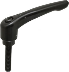 KIPP - M12 x 1.75, 31mm Hub Diam, Zinc Die Cast (Steel Components) Metric Threaded Stud Adjustable Clamping Lever - 60mm Stud Length, 126mm OAL, 73mm High - Exact Tooling