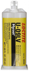 Loctite - 50 mL Cartridge Two Part Epoxy - 10 min Working Time, 1,146 psi Shear Strength, Series U-09LV - Exact Tooling