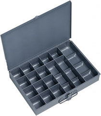 Durham - 13-3/8 Inches Wide x 2 Inches High x 9-1/4 Inches Deep Compartment Box - Steel , 17 Compartments - Exact Tooling