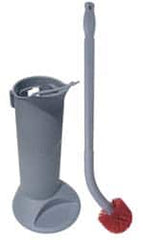 Unger - 27-1/2" OAL Toilet Bowl Brush - Nylon Bristles, 1" Bristle Length, 26" Straight Plastic Handle, Red - Exact Tooling