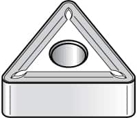 Kennametal - TNMG332 Grade KC850 Carbide Turning Insert - TiC/TiCN/TiN Finish, 60° Triangle, 3/8" Inscr Circle, 3/16" Thick, 1/32" Corner Radius - Exact Tooling