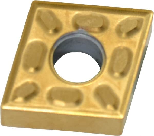 Kennametal - CNMG431 P Grade KC730 Carbide Turning Insert - TiN Finish, 80° Diamond, 1/2" Inscr Circle, 3/16" Thick, 1/64" Corner Radius - Exact Tooling