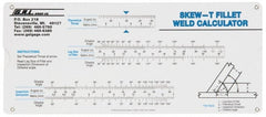 Made in USA - Cardboard Weld Calculator - Use for Fillet and Groove Welds in Skewed Members at 90° - Exact Tooling