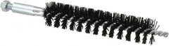 Schaefer Brush - 4" Brush Length, 7/8" Diam, Nylon Single Stem, Single Spiral Condenser Tube Brush - 6-1/4" Long, Nylon, 1/4-28 Male Connection - Exact Tooling