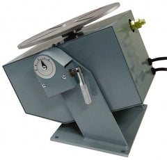 Made in USA - 10-1/2 Inch Wide x 12-3/4 Inch Deep x 9-1/2 Inch High, Welding Positioner with Control Pedal - 200 Lb. Load Capacity, 10 Inch Table - Exact Tooling