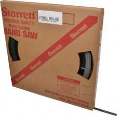 Starrett - 1/2" x 100' x 0.025" Bi-Metal Band Saw Blade Coil Stock - 18 TPI, Toothed Edge, Straight Form, Wavy Set, No Rake Angle, Constant Pitch, Contour Cutting - Exact Tooling