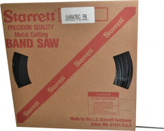 Starrett - 3/8" x 250' x 0.025" Carbon Steel Band Saw Blade Coil Stock - 10 TPI, Toothed Edge, Straight Form, Raker Set, Flexible Back, No Rake Angle, Constant Pitch, Contour Cutting - Exact Tooling