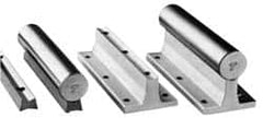 Thomson Industries - 8" Bolt, For 5/8" Diam Shaft, 24" Long, Aluminum Round Drilled Shaft Support Rail - 1-5/8" Base Width, 1/4" Base Thickness, 0.193" Mounting Hole Diam, 1-1/8" Btw Mount Hole Centers - Exact Tooling