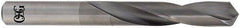 OSG - 11.6mm 135° Spiral Flute Solid Carbide Screw Machine Drill Bit - Bright Finish, Right Hand Cut, 54mm Flute Length, 92mm OAL, Standard Point, Straight Shank - Exact Tooling