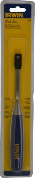 Irwin - 10-3/4" OAL x 3/8" Blade Width Wood Chisel - Polypropylene Handle - Exact Tooling