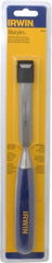Irwin - 10-3/4" OAL x 3/4" Blade Width Wood Chisel - Polypropylene Handle - Exact Tooling