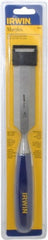 Irwin - 10-3/4" OAL x 1-1/4" Blade Width Wood Chisel - Polypropylene Handle - Exact Tooling
