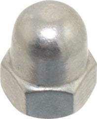Value Collection - M5x0.8 Metric Coarse, 8mm Width Across Flats, Uncoated, Stainless Steel Acorn Nut - 10mm Overall Height, Austenitic A2, DIN 1587 - Exact Tooling