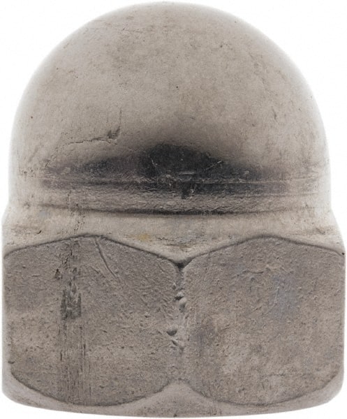 Value Collection - M12x1.75 Metric Coarse, 19mm Width Across Flats, Uncoated, Stainless Steel Acorn Nut - 22mm Overall Height, Austenitic A2, DIN 1587 - Exact Tooling