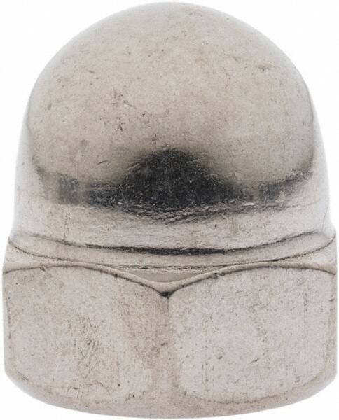 Value Collection - M16x2 Metric Coarse, 24mm Width Across Flats, Uncoated, Stainless Steel Acorn Nut - 28mm Overall Height, Austenitic A2, DIN 1587 - Exact Tooling