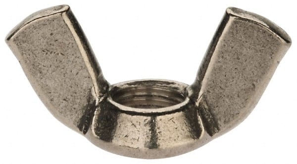 Value Collection - M10x1.50 Metric Coarse, Stainless Steel Standard Wing Nut - Grade 18-8, Austenitic Grade A2, 51mm Wing Span, 25mm Wing Span - Exact Tooling
