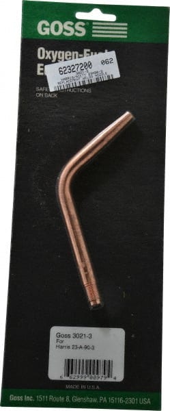 Goss - #3 Tip, Acetylene, Welding, Heating, Brazing Tip - For Use with Harris Torches - Exact Tooling