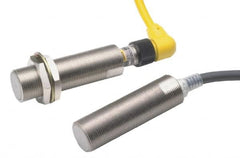 Omron - NC, NC, 2mm Detection, Cylinder Shielded, Inductive Proximity Sensor - 2 Wires, IP67, 12 to 24 VDC, M12x1 Thread, 69mm Long x 21mm Wide - Exact Tooling