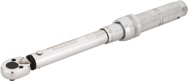 Paramount 1 4 Drive Micrometer Type Ratchet Head Torque Wrench 5.1 N m to 23 N m Torque 11 1 2 OAL 1 In Lb Graduation Exact Tooling