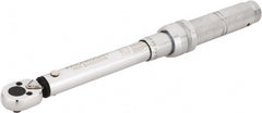 Paramount - 1/4" Drive Micrometer Type Ratchet Head Torque Wrench - 5.1 N/m to 23 N/m Torque, 11-1/2" OAL, 1 In/Lb Graduation - Exact Tooling