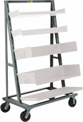 Little Giant - 24" Wide x 67" High x 40" Deep, Adjustable Tray Truck - 2,000 Lb Capacity - Exact Tooling