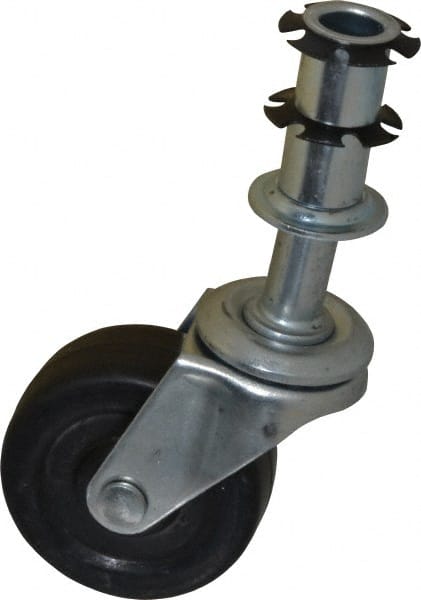 Bevco - Black Rubber Wheel Casters (5) - For Adjustable Height Chairs - Exact Tooling