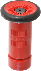 Made in USA - 1" Hose Diam NPSH Constant Flow Hose Nozzle - 22 Max GPM, Polyurethane, 100 psi - Exact Tooling