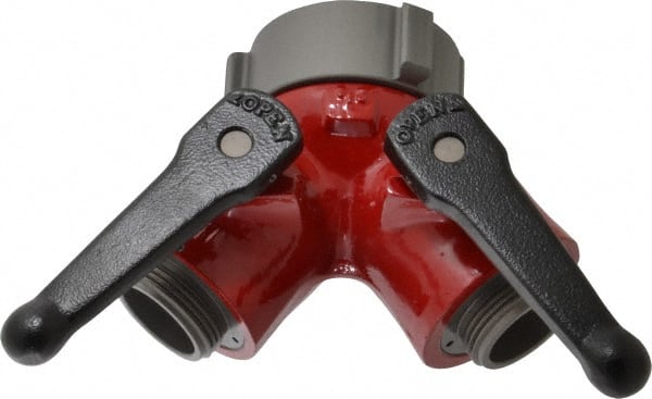 Made in USA - 2-1/2" Pipe, NST Steel WYE Gate Valve - Union Bonnet - Exact Tooling